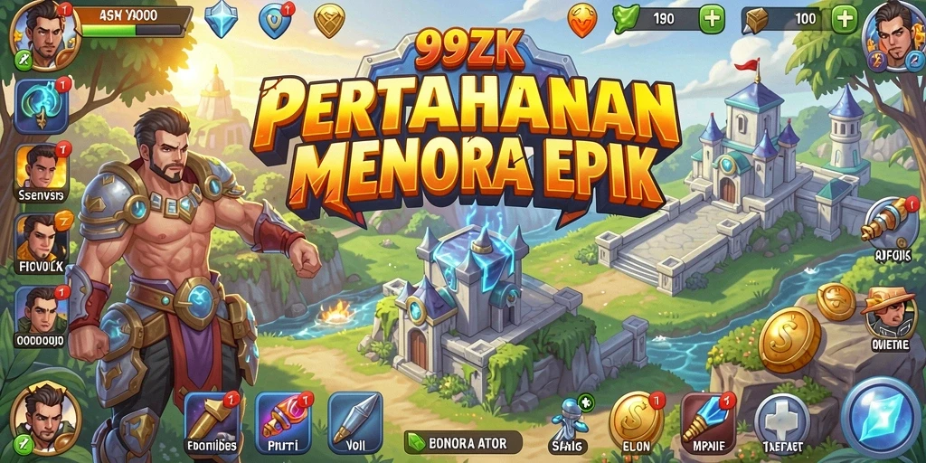Gameplay seru Tower Defense dalam 99ZK dengan strategi menarik.