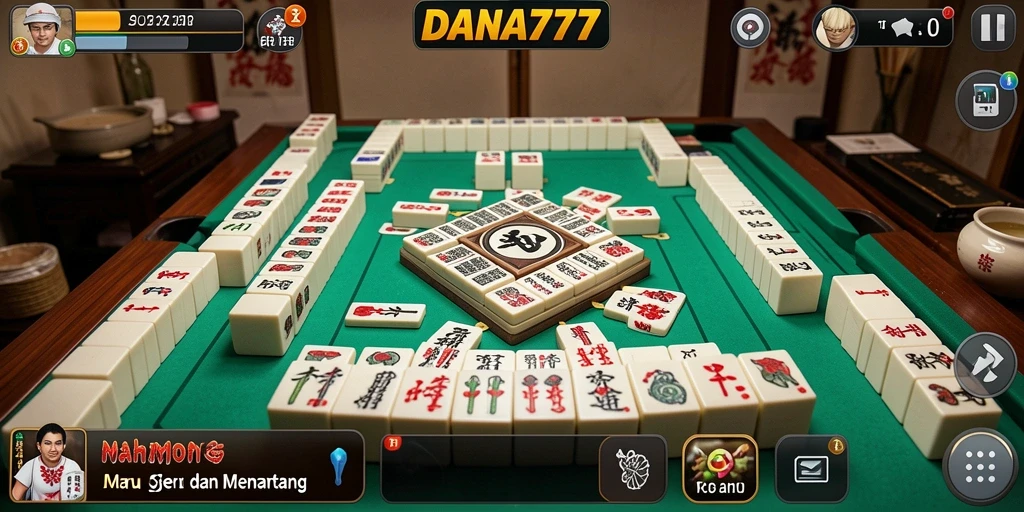 Screenshot gameplay DANA777 menampilkan keseruan bermain Mahjong.