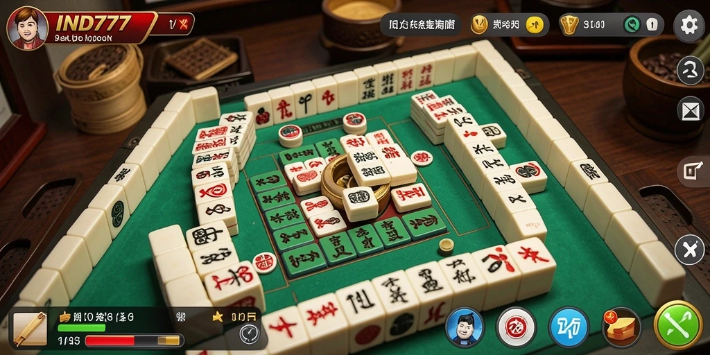 Screenshot gameplay IND777 menampilkan tantangan menarik Mahjong.