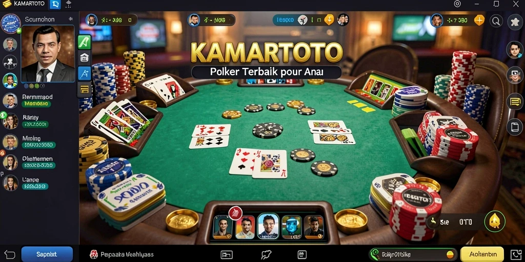 Screenshot dari gameplay poker yang menyenangkan di KAMARTOTO.
