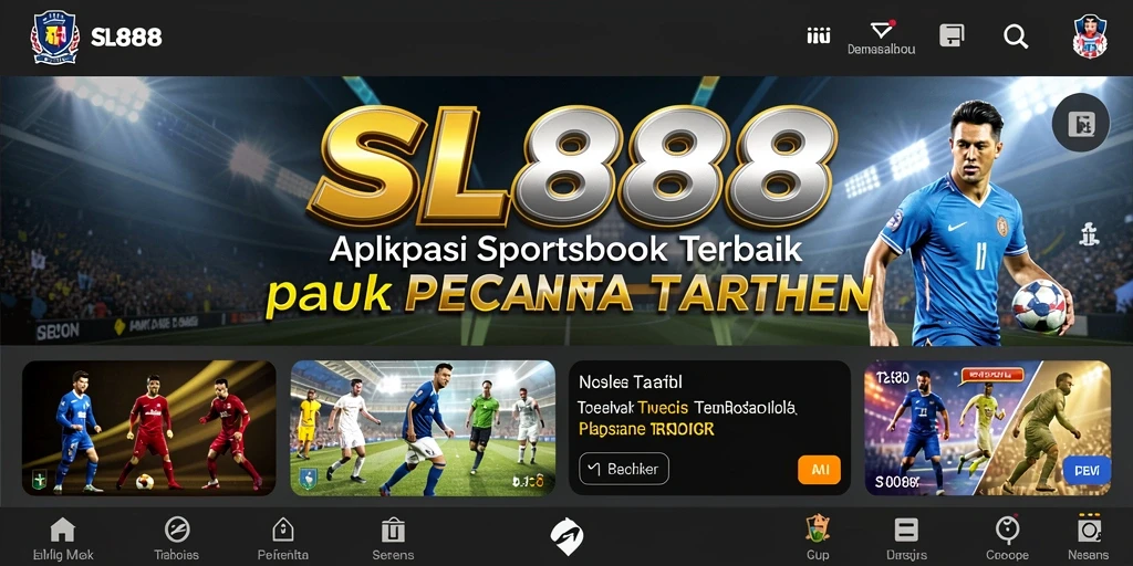 Tampilan menarik aplikasi SL888 dengan fitur taruhan olahraga.